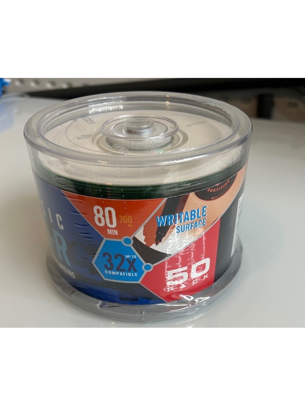 TDK Music CD-R Audio Recording 80 min 700MB Up To 32X Compatible 50 Pack